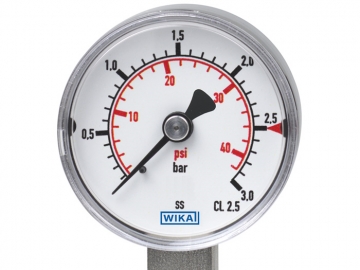 131.11波登管壓力表，不銹鋼材質