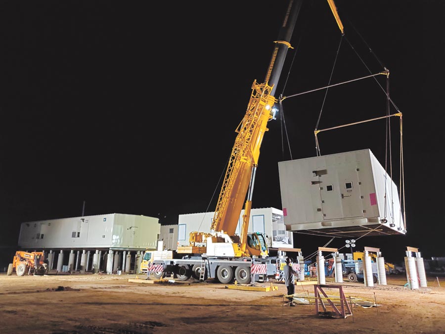 東元系統化設備e-house（預裝式電器間），在美國漂亮出擊。圖／東元提供