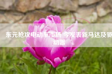 東元搶攻電動車市場 今發表新馬達及驅動器