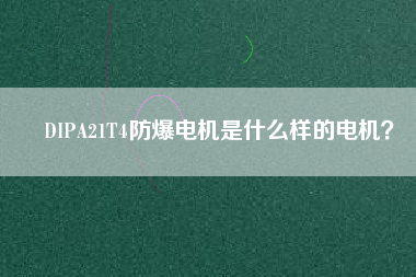 DIPA21T4防爆電機是什么樣的電機？