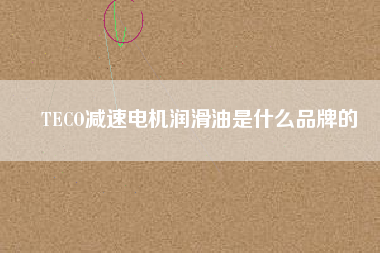 TECO減速電機潤滑油是什么品牌的