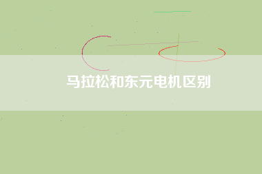 馬拉松和東元電機區別
