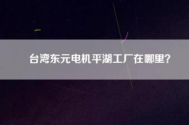 臺灣東元電機平湖工廠在哪里？